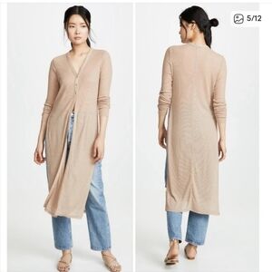 THE RANGE Summer Duster Linen Jersey in Beach Sand